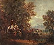 Thomas Gainsborough The Harvest Wagon oil on canvas